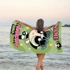 1pc The Powerpuff Girls1 Beach Towel with Custom Name, Beach/Swimming/Bath/Picnic/Camping Towel, Suitable for Seaside Beaches