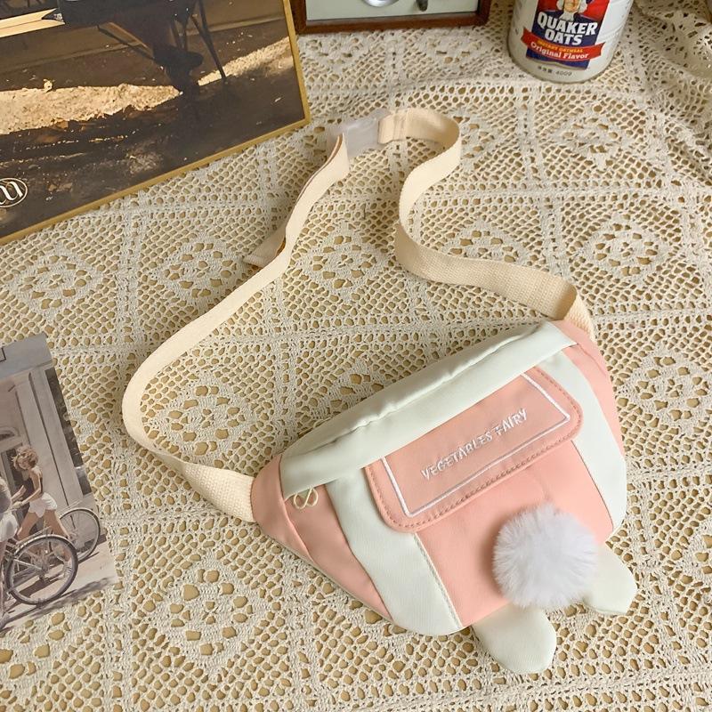 Милая холщовая сумка для женщин на осень, новая повседневная сумка с рисунком из мультфильма, модная сумка на одно плечо для девушек, модная поясная сумка через плечо