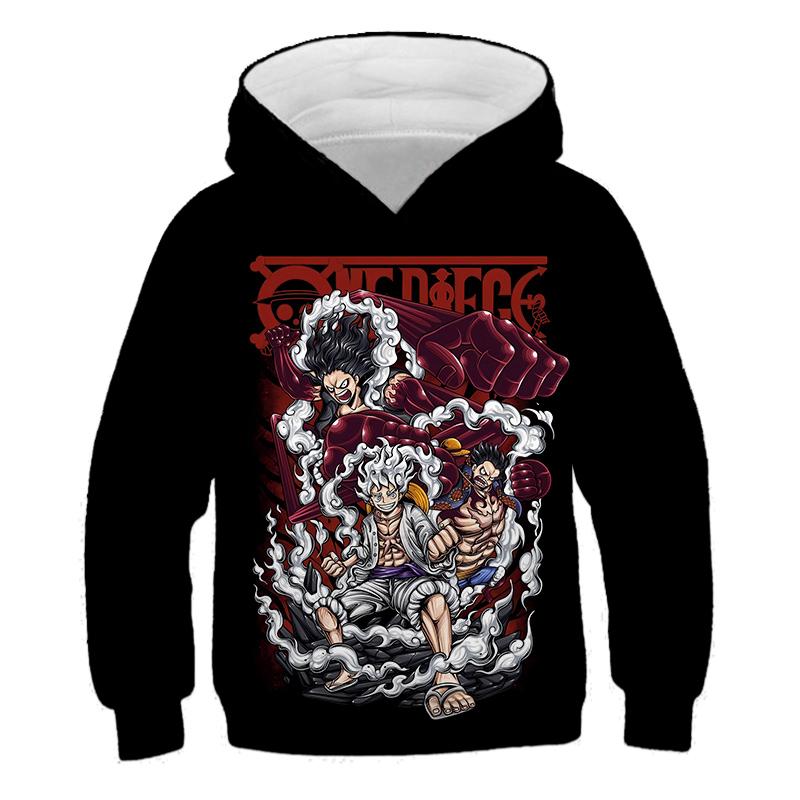 2025 MINISO One Piece Kids Hoodie Sweatshirt One Piece Boys Girls 3D Printing Sport Sweater Cosplay Costume Children Pullovers Tops