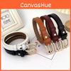 Vintage Leather Belt Women Versatile Decorative Waistband Casual Strap Jeans