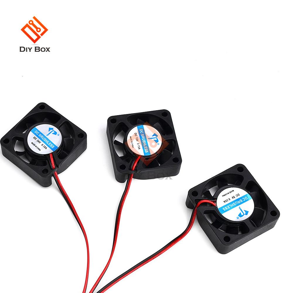 DC4010 5V 12V 24V Охлаждающий Турбо Вентилятор Бесколлекторный Части 3D-принтера 2-контактный Для Экструдера DC Охладитель Вентилятор Часть 4 см Черный Пластик Вентиляторы