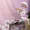 Flower Cherry Blossoms Tree Branch Gradient Sheer Curtains for Living Room Decor Window Curtains Kitchen Tulle Voile Curtains