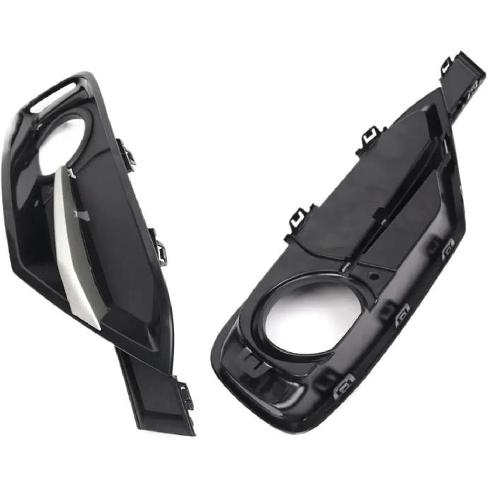 Левая Правая Передняя Бамперная Крышка Противотуманной Фары Решетка Решетка с Хромированной Отделкой, Совместимая с BMW 3 Серии F30 F31 11-17 51117300737 51117300738(Правильно)