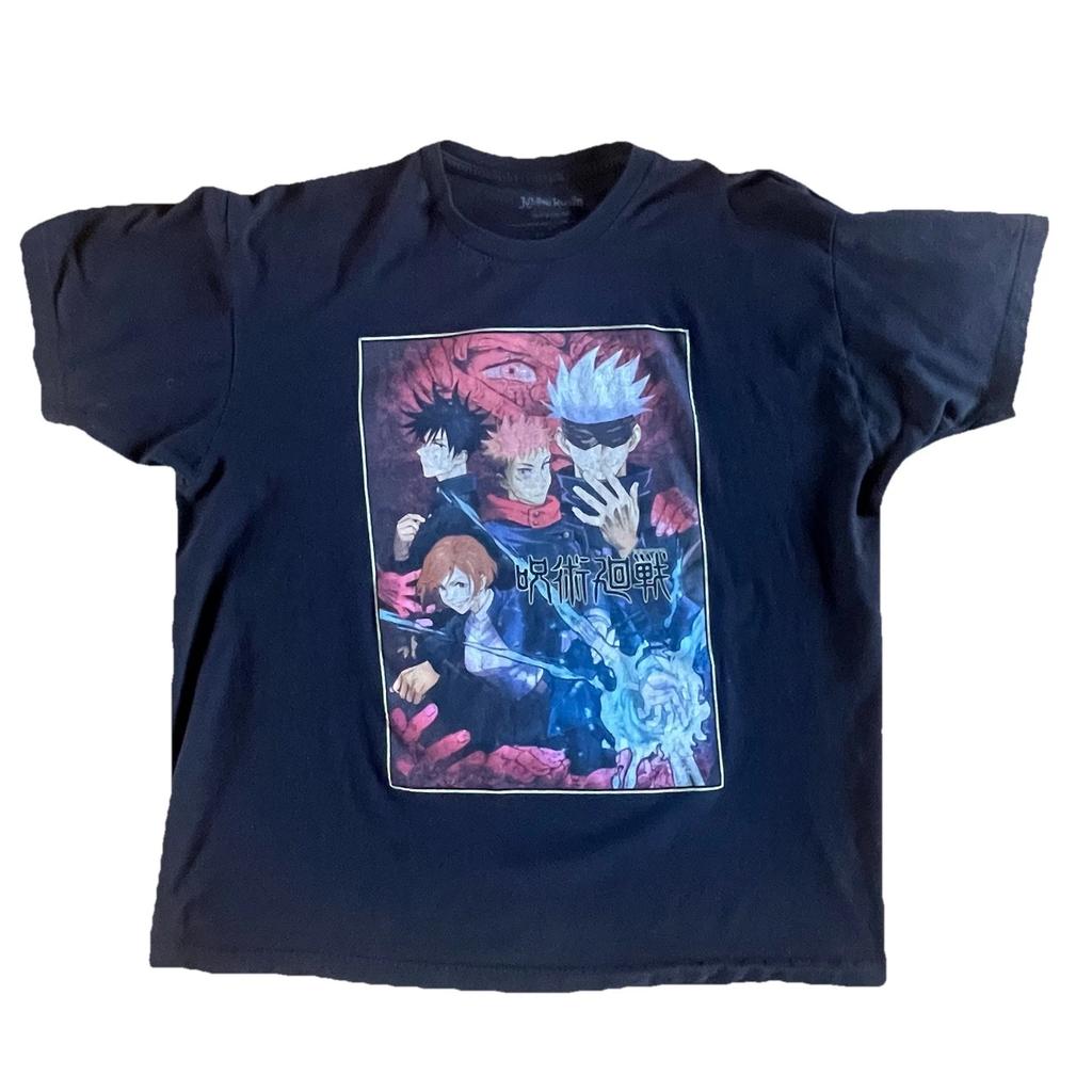 Jujutsu Kaisen T-Shirt XXL Yuji & Gojo Crunchy Roll Anime Manga Black Toge