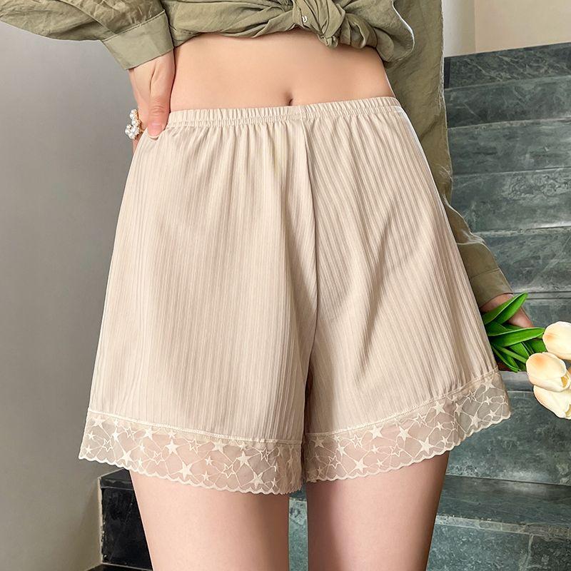 Защитные шорты больших размеров, сексуальные кружевные защитные шорты против натирания бедра, женские шорты, нижнее белье, защитные брюки большого размера