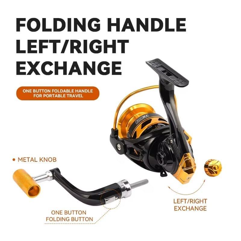 2024 Новая спиннинговая рыболовная катушка TH Metal Head 5.2:1 рыболовная катушка для спиннинга с металлической шпулей, морская кормушка, катушка для рыбалки 10 кг, большая сила разгрузки