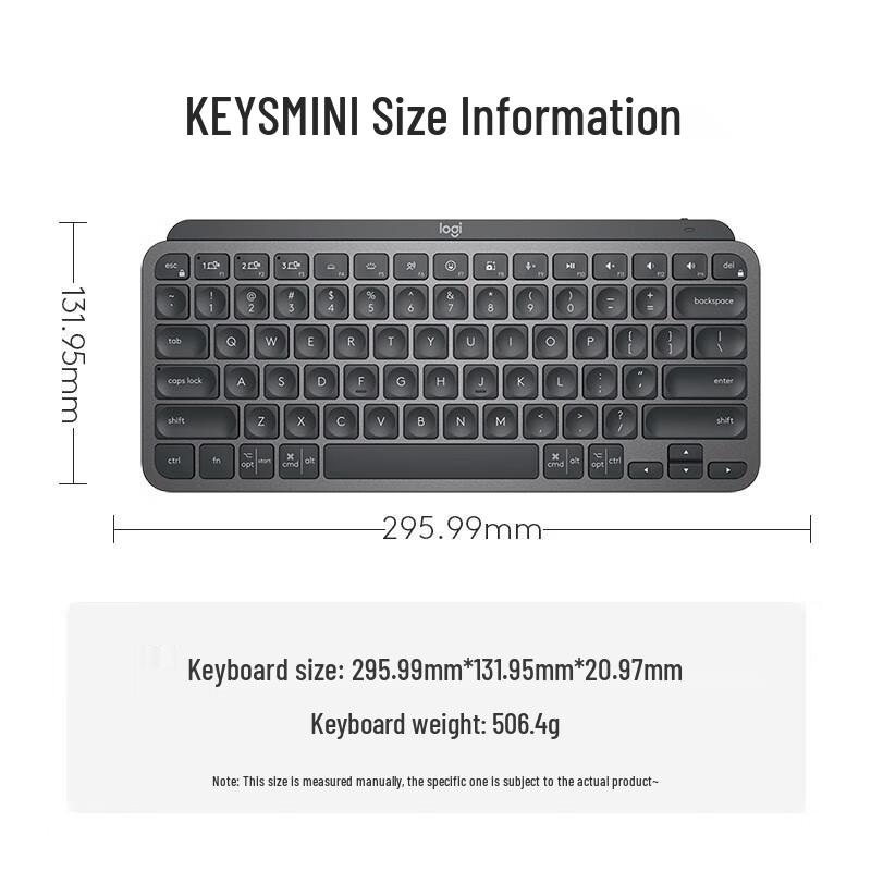 Logitech Master Series MX Keys Mini Wireless Bluetooth Keyboard