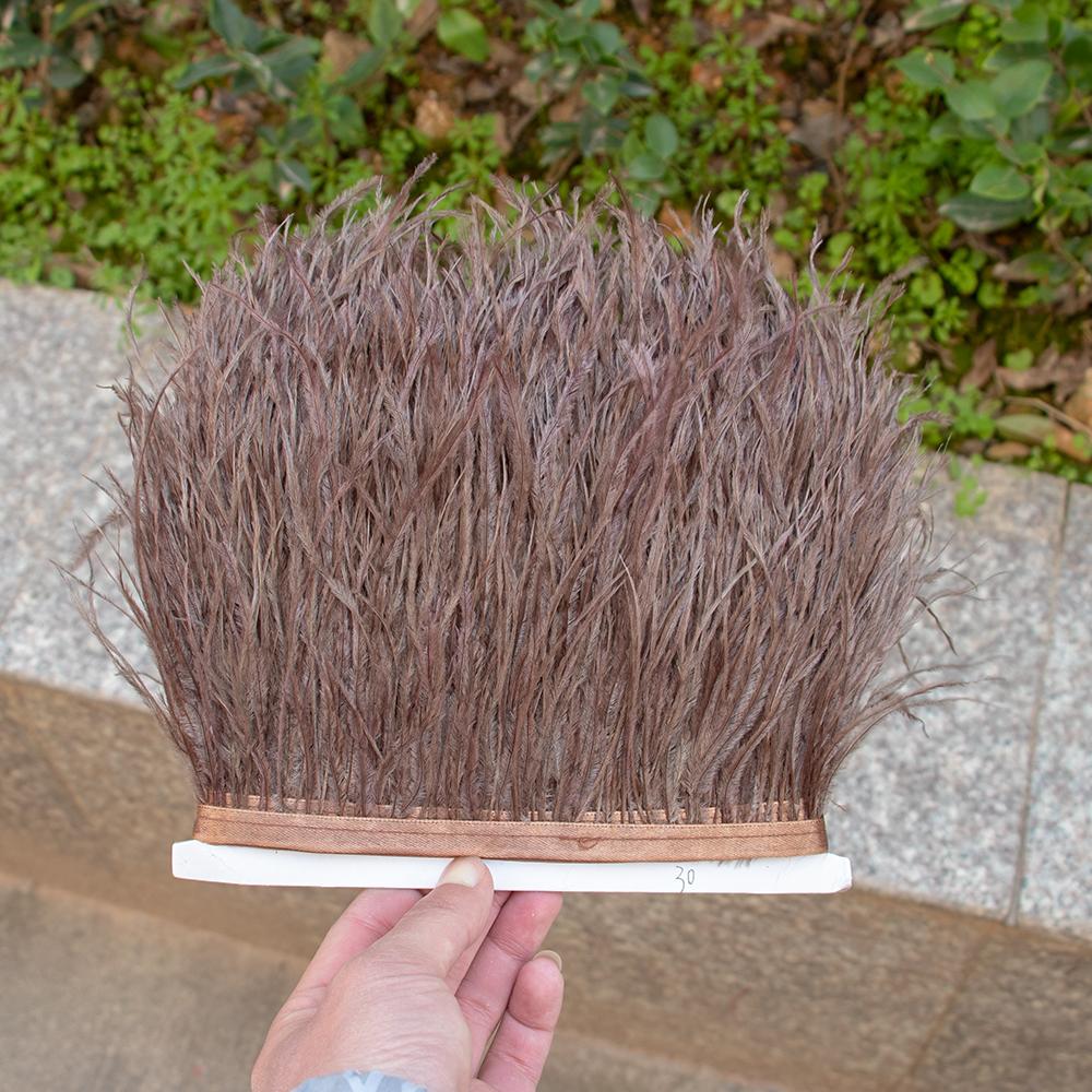 1/5/10Meters Light Purple Ostrich Feathers Ribbon 8-10cm/3-4Inch Long Feather Trim Fringe for Party Costumes Sewing Accessories