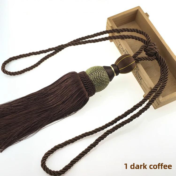 Роскошный золотой проволочный подхват для штор с кисточками в виде шара