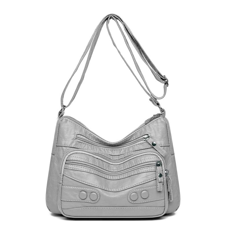 Сумка для среднего и пожилого возраста, женская сумка через плечо из мягкой кожи, большая вместительная сумка через плечо, материнская сумка