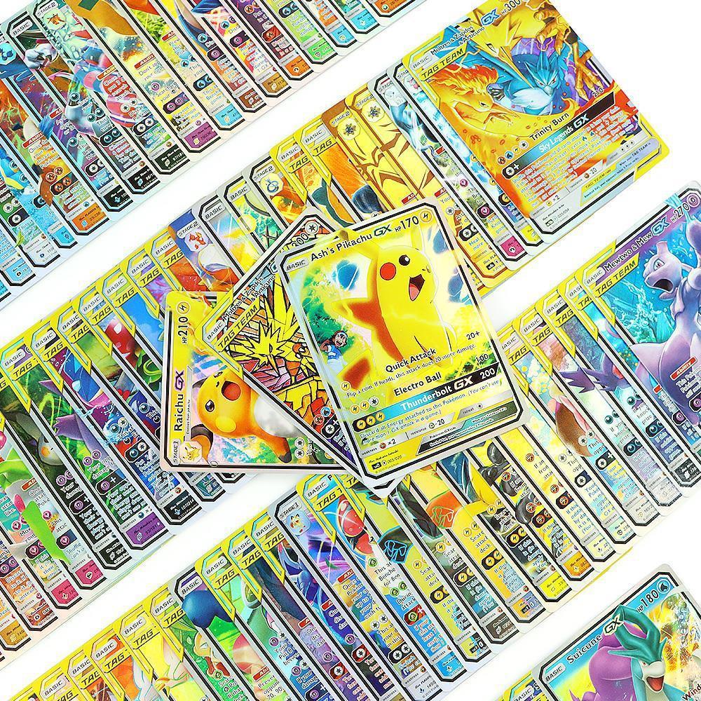 100Pcs Pokemon Cards VSTAR GX EX VMAX MEGA TAG TEAM Energy Trainer Charizard Pikachu Rare Collection Card B34