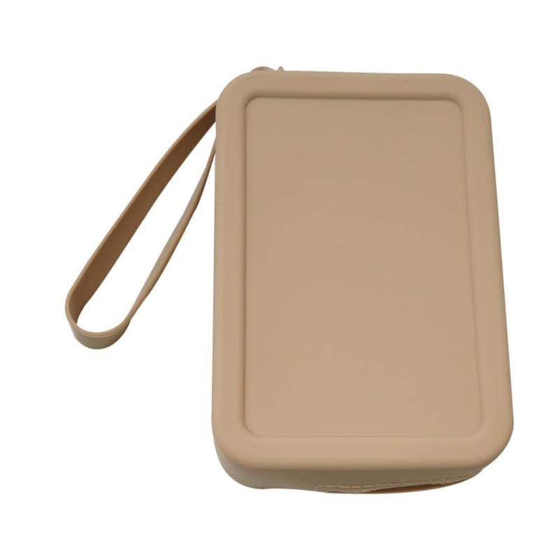 Квадратный силиконовый чехол для хранения косметических средств для губной помады, дорожный держатель для кистей для макияжа, портативный органайзер для мелочей