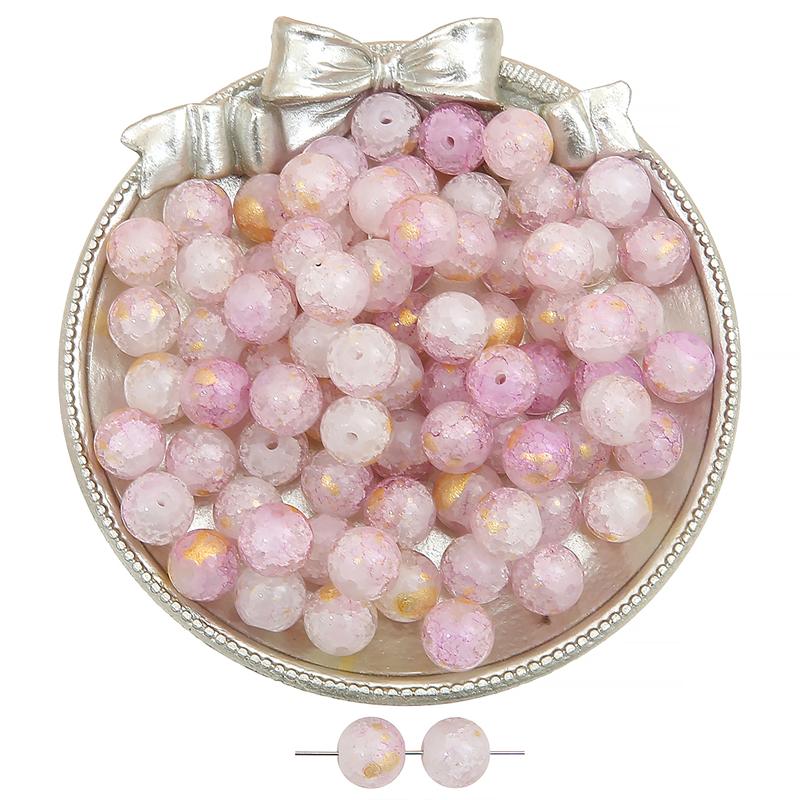 20 шт. 10 мм Необычные хрустальные стеклянные круглые бусины с потрескиванием для браслета и ожерелья DIY аксессуары для изготовления ювелирных изделий