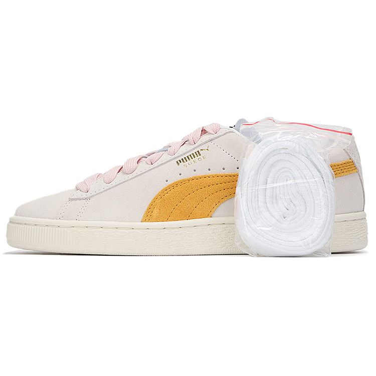 Puma Кроссовки унисекс Suede Classic 21 Ivory Glow Mineral Yellow Кроссовки унисекс Бело-Синие-Туманные 374915-25
