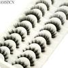 Xiaomi AMSDCN New 10 Pair 3D False Eyelash Cluster with Soft Mink Fur Manga Extended Eyelash Hybrid