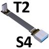 Гибкий шлейфовый кабель USB Type-C Плоский с EMI-экранированием FPC Кабель USB 3.0 Type C Угловой разъем 90 градусов вверх вниз 5 см-3 м USB 3.1