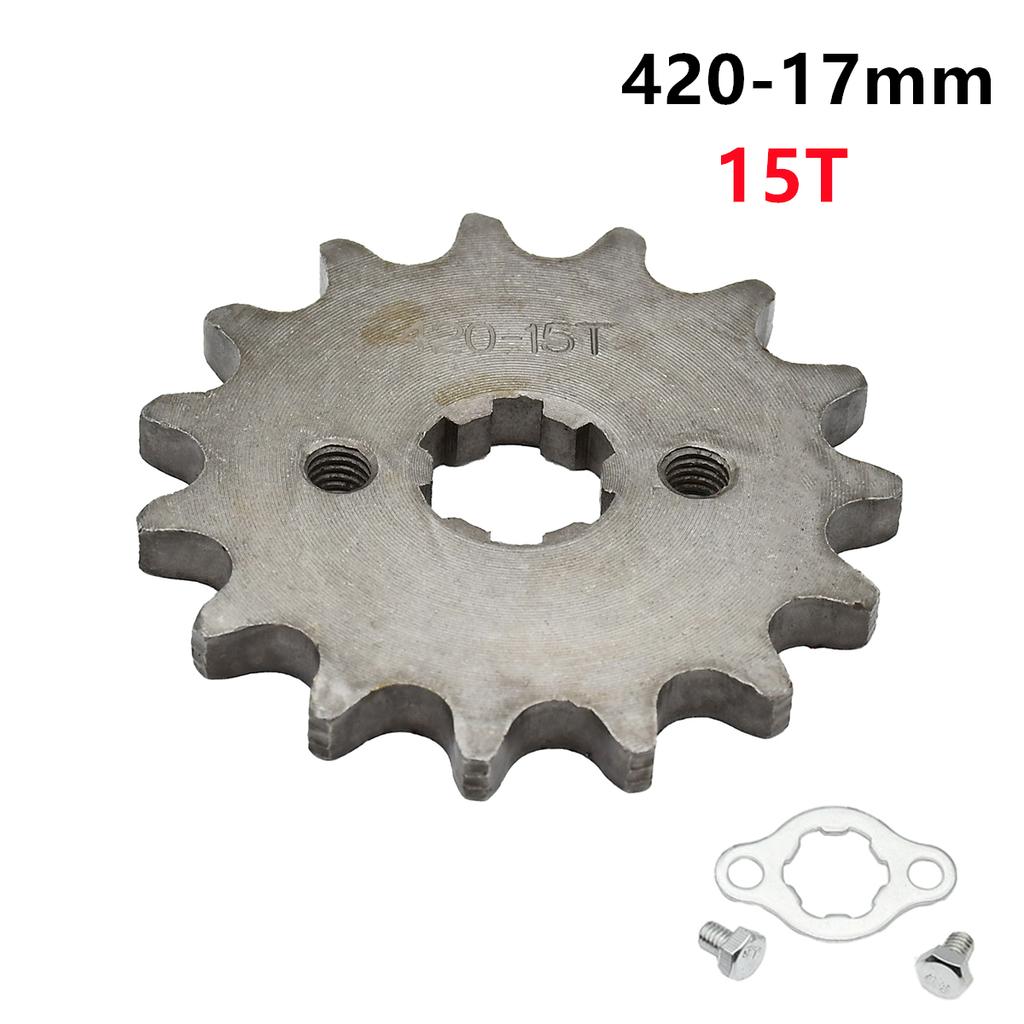 420 10T 11T 12T 13T 14T 15T 16T 17T 18T 19T Tooth 17mm ID Front Engine Sprocket Motorcycle Part