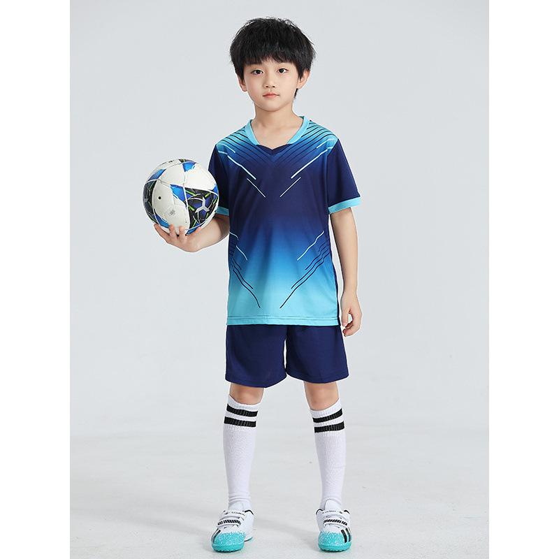 Children'S Football Jersey Set Summer Boys' Badminton Jersey Quick-Drying Primary School Students' Sports Competition Training Clothing