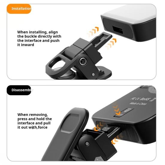 Светодиодный заполняющий свет с зажимом для телефона, холодный башмак, супер яркий, 3 режима освещения