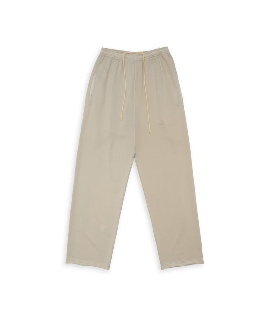 TUEWID Tuewid Classic Embroidery Sweatpants In Raw Edge Lounge Fit (Eggshell)