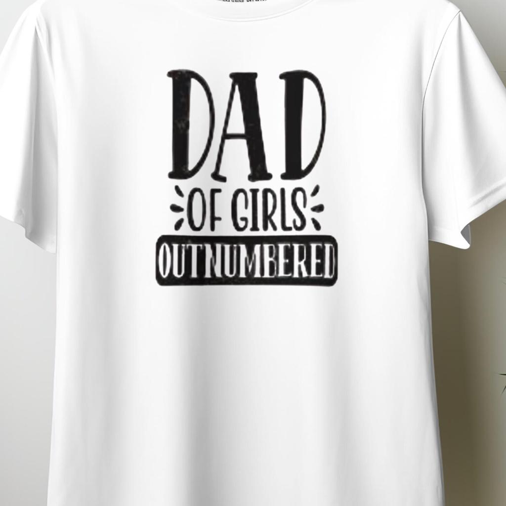 Dad Of Girls Shirt, Girl Dad Tee, Outnumbered Dad Shirt, Funny Father Gift, Proud Dad Tee, Father Daughter Shirt, Daddy Life Gift2