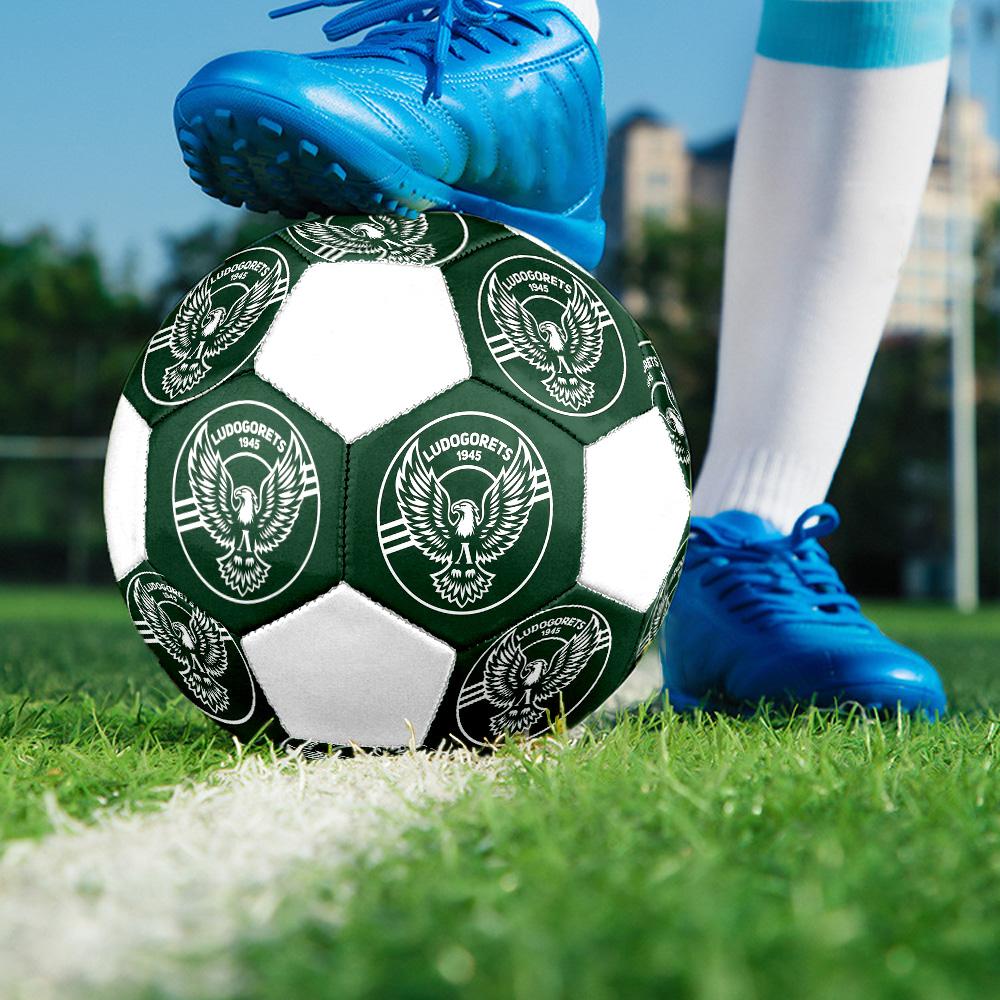1 шт. PFC Ludogorets размер 5 футбольный мяч ПрагаФутзальный мяч Цветной Для всех возрастов Машинная строчка ПВХ Готов к соревнованиям Прочный Высокий отскок