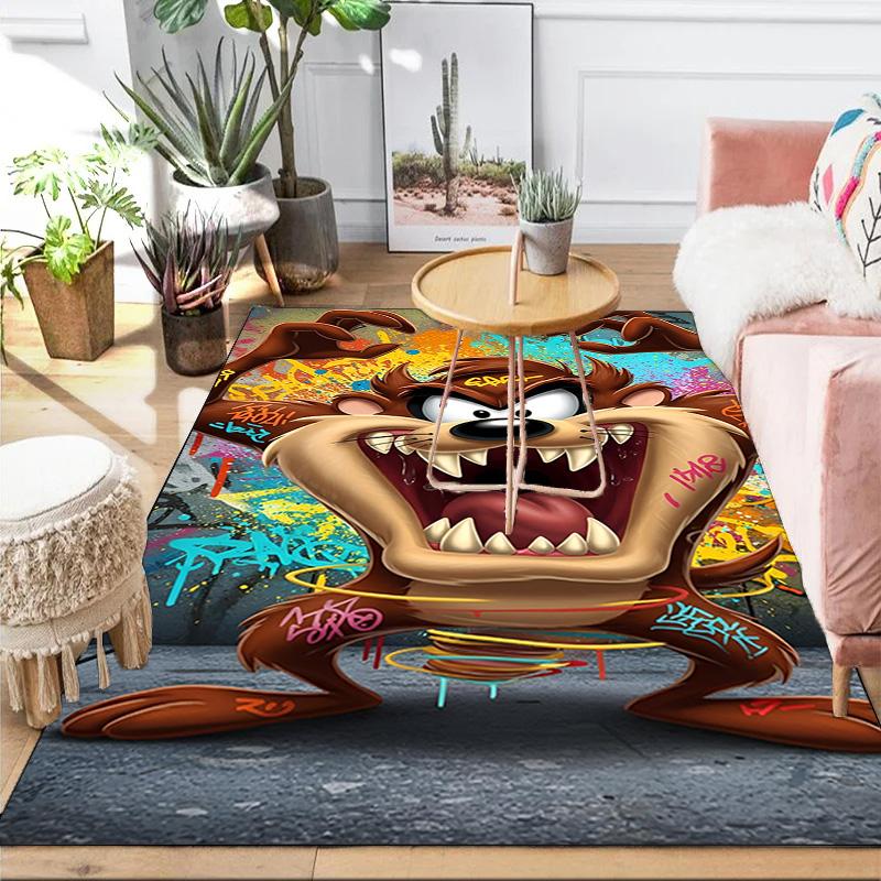 Tazmanian Devil's Fury Area Rug Suitable for Indoor And Outdoor,Carpets for Kitchens, Homes, Offices, Living Rooms,Home Decor,Christmas Gift