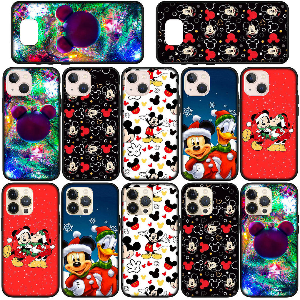 Чехол для Samsung Galaxy S25 S24 S23 iPhone 16 15 Xiaomi Redmi Note 14 13 12 16E 11 Pro Max OPPO Moto Huawei Anime Merry Christmas Mickey Minnie Cover