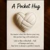 A Tiny Little Pocket Hug Poem Card Pocket Volleyball Hug Heart Shape Motivational Keepsake Portable Encouragement Cards