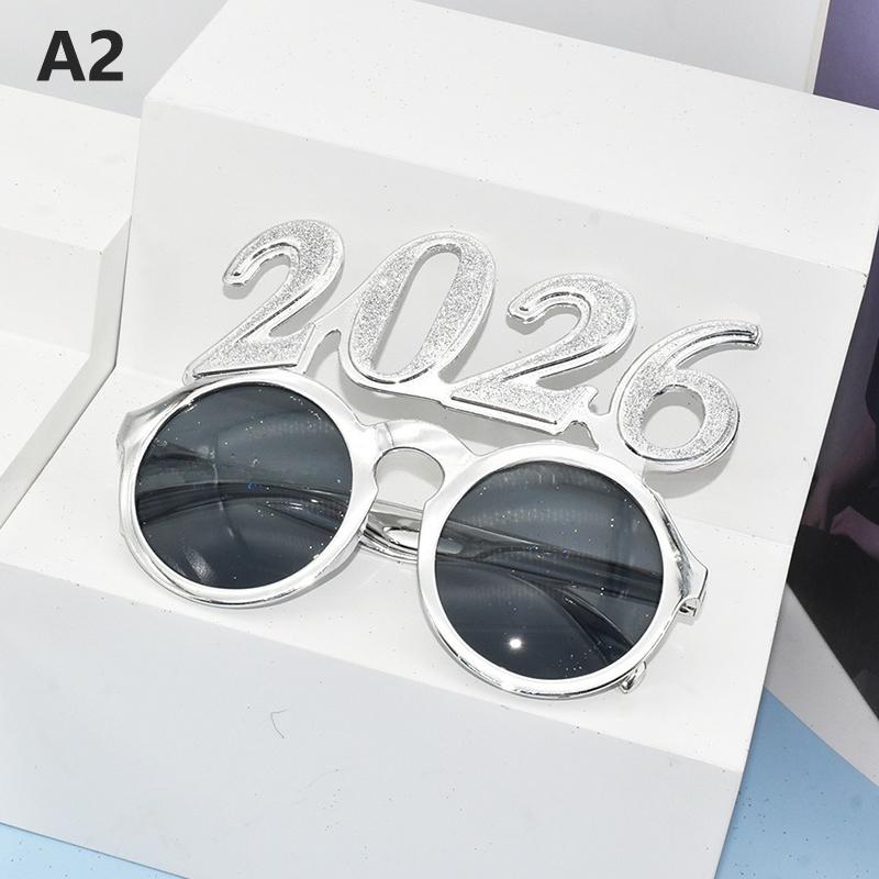 2026 Номер Очки 2026 Счастливого Года Очки Бриллиантовые Блестящие Солнцезащитные Очки Косплей Реквизит Украшение для Рождественской Вечеринки Смешные Очки
