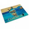 [A2807] - Blue 'Corsica' Glass Cutting Board / Coaster (Island Beauty) - 30x20cm