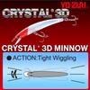 Saltwater Lure Crystal 3D Minnow Floating 110mm Real Glass Minnow YO-ZURI Color