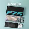 Игровая клавиатура EPOMAKER x Aula F75, прокладка, механическая клавиатура с 5-слойными накладками, ручками, беспроводная, с возможностью горячей замены, RGB, технический сертификат соответствия