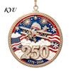 250th Anniversary Commemorative Gift 250 USA Christmas Ornament, United States 1776-2026 Tree Patriotic Decor Keepsake, Acrylic Holiday Hanging