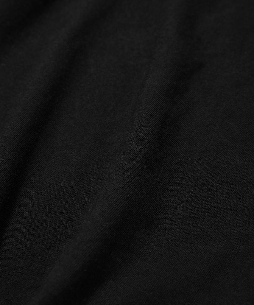 Seuweideu Хлопковая укороченная футболка ручной работы [Черная]