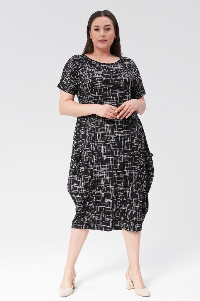 Женское платье большого размера Платье Jumbo с короткими рукавами