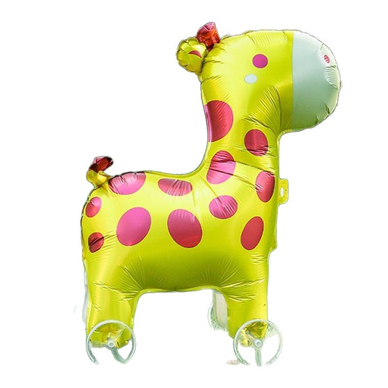 4D Мультяшные Фольгированные Шары Слон Стоячий Ходячий Шарик с Колесом для Украшения Детской Вечеринки по случаю Дня Рождения, Детского Праздника