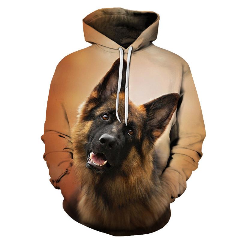 German Shepherd Dog Men 3D Print Fashion Popular Sweatshirt Spring Autumn Men's And Women's Pullover Street Harajuku Hoodies
