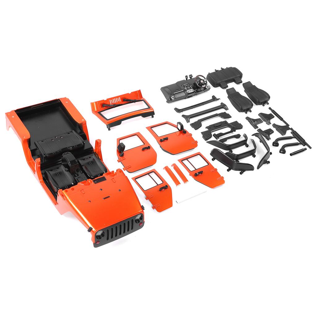 313mm Wheelbase Open Car Body Shell Accessory Fit for SCX10 90046 1 10 RC Car ModelOrange