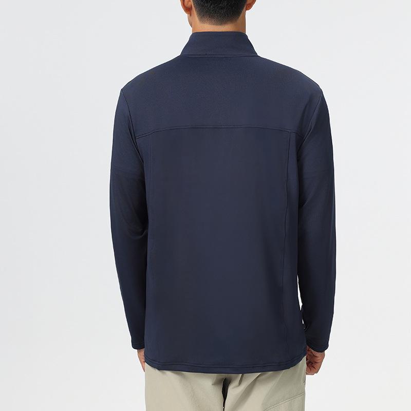 Windproof Quick-Dry Long Sleeve Running Jacket - Men's Thin Stand Collar Sports Cardigan for Spring & Autumn Outdoor Training