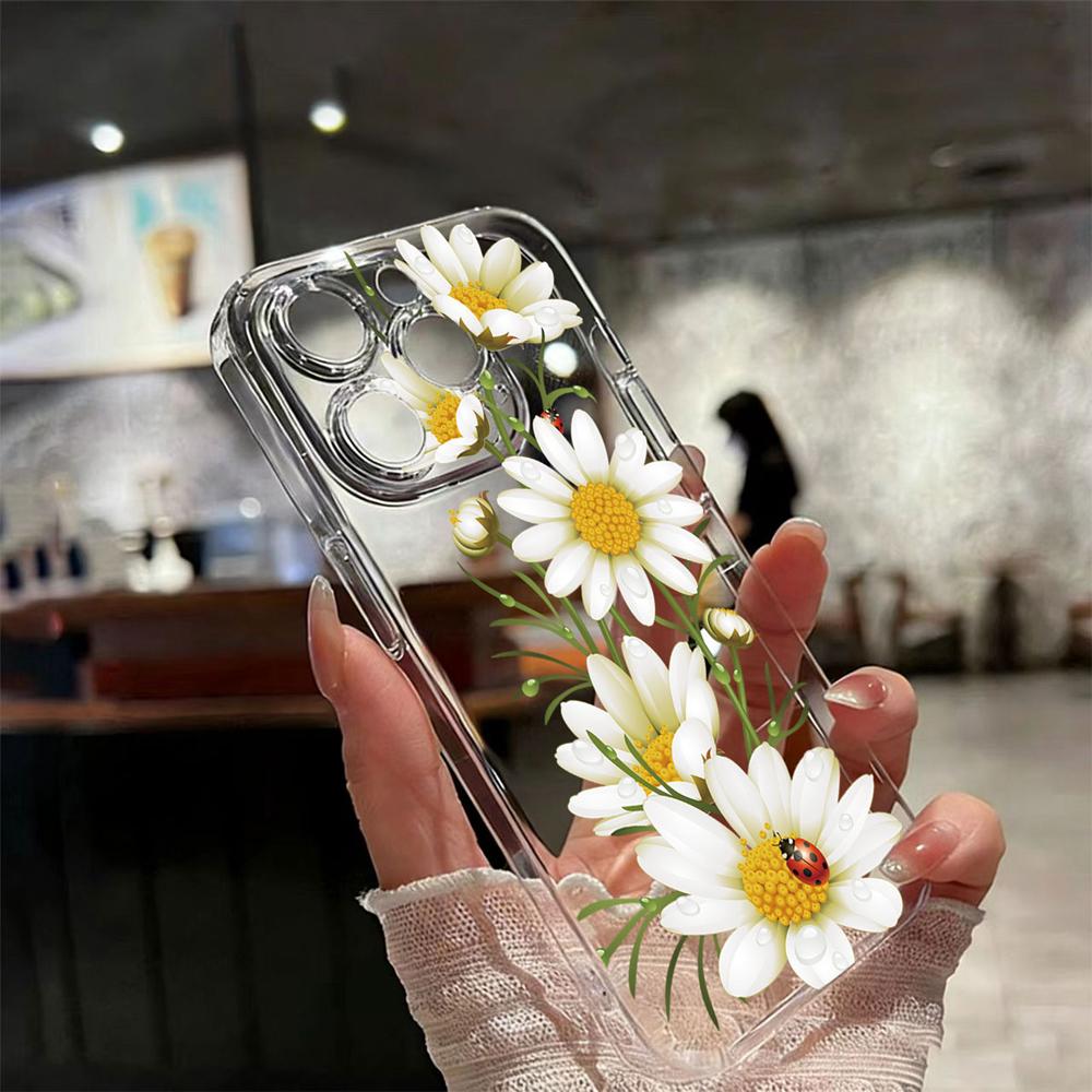 Масляная живопись с изображением розы Чехол для телефона Apple iphone 16 Pro Max 17 15 Plus 16e 17Air Защитный Прозрачный Парный Прозрачный Чехол