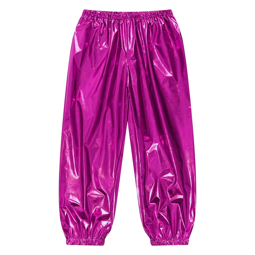 Детские блестящие брюки для мальчиков и девочек, джазовые танцевальные костюмы для выступлений на сцене, для вечеринки по случаю дня рождения, школьного шоу