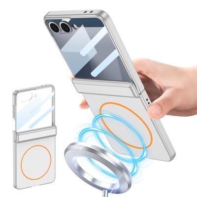 Чехол Yousheng для Samsung Z Flip 7 с защитой магнитного шарнира, Защитный чехол со встроенной защитой экрана, Чехол для беспроводной зарядки