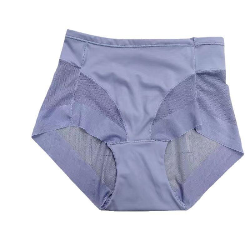 Сексуальное нижнее белье больших размеров со средней талией для женщин с утягивающей талией, утягивающей бедра, сетчатые прозрачные, высокоэластичные, удобные треугольные трусики