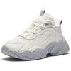 Anta Meteor Synthetic Leather Plush Comfortable Non-Slip Warm Mid-Top Casual Shoes Women Casual Shoes White Gray 122448986-2