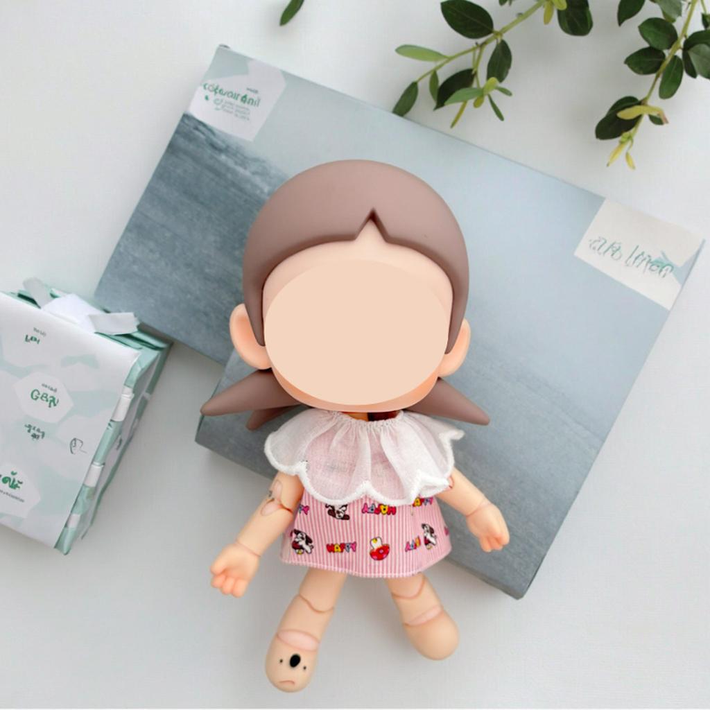 [Cloth Only] 20cm Doll Clothes Cotton Skirt with Ruffled Edges Exquisite Accessories for Doll Doll Clothing Set Replacement
