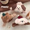 Cute Animal Doll Hair Clips Cartoon Hairpins Korean Plush Dog Hair Claws  for Girls