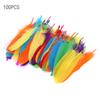 100PCS Colored Feathers DIY Material Paste Decoration Children Kindergarten Handicrafts Handmade