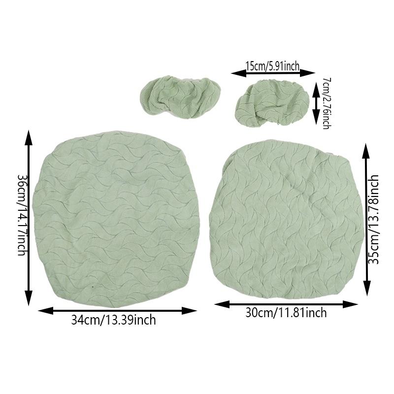 1 комплект жаккардовых чехлов для офисного кресла с листьями, 4 шт., раздельные чехлы для компьютерного кресла, эластичные чехлы-протекторы для сиденья и спинки игрового кресла с накидками на подлокотники