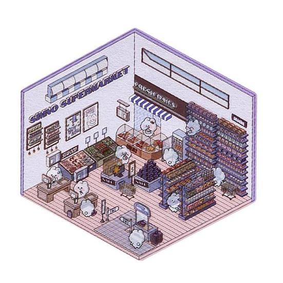 Набор 3D-наклеек для самостоятельного изготовления, многоразовые наклейки для снятия стресса с пинцетом для супермаркета, кофе